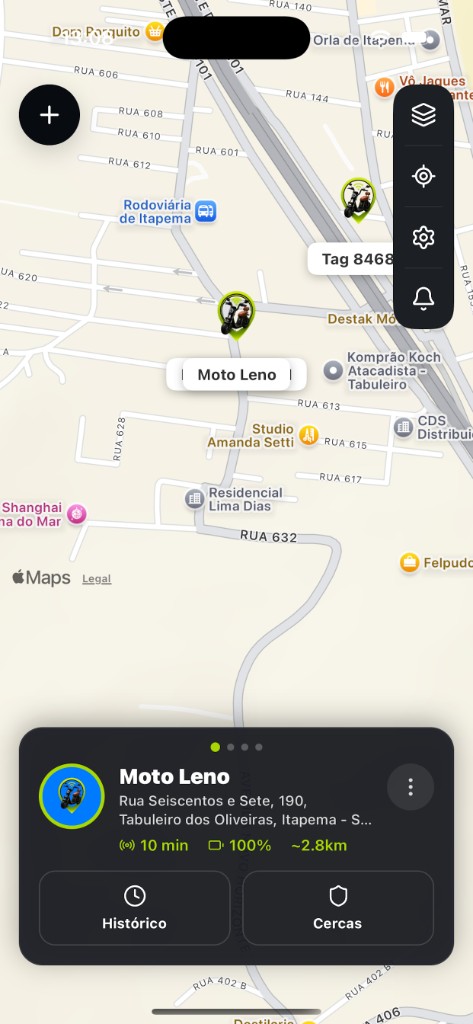 Mapa em Tempo Real
